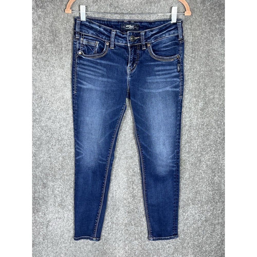 Silver Suki Ankle Skinny Jeans Womens Size 26 Blue Stretch‎ Denim Pockets